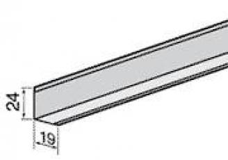 Уголок пристенный Стандарт 19x24мм, 3м, металлик